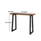 1/2/3 pièces Industrial Iron-Bar Table Table Recangangle Bistro Set with Pine Wood Top