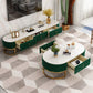 Supporto TV per TV Glam Marble da 16 pollici, console porta TV chiusa con cassetti