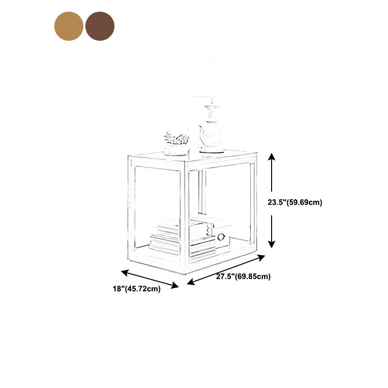 Ashwood Double Tier End Table Contemporary Rectangular Side Table for Living Room Clearhalo 'Coffee & Accent Tables' 'End & Side Tables' 'end_side_table' 'end_side_tables' 'furn' 'furn_end_side_tables' 'Furniture' 'furniture_end_side_table' 'Living Room Furniture' 1200x1200_b0d777c0-7ac0-48fe-b572-f5e18fd1b335
