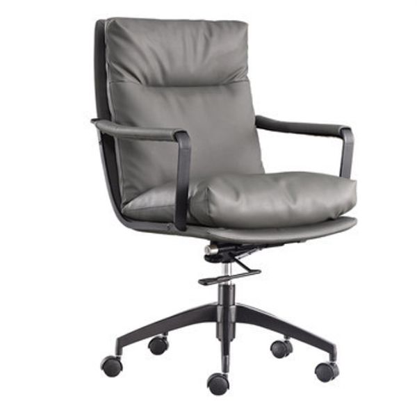 Modern Desk Chair Leather Computer Chair High-Back/Mid-Back Chair Clearhalo 'furn' 'furn_office_chair' 'Furniture' 'Office Chairs' 'Office Furniture' 'office_chair' 1200x1200_b0d8efa6-0d25-4174-ac47-8d1d70f3da97