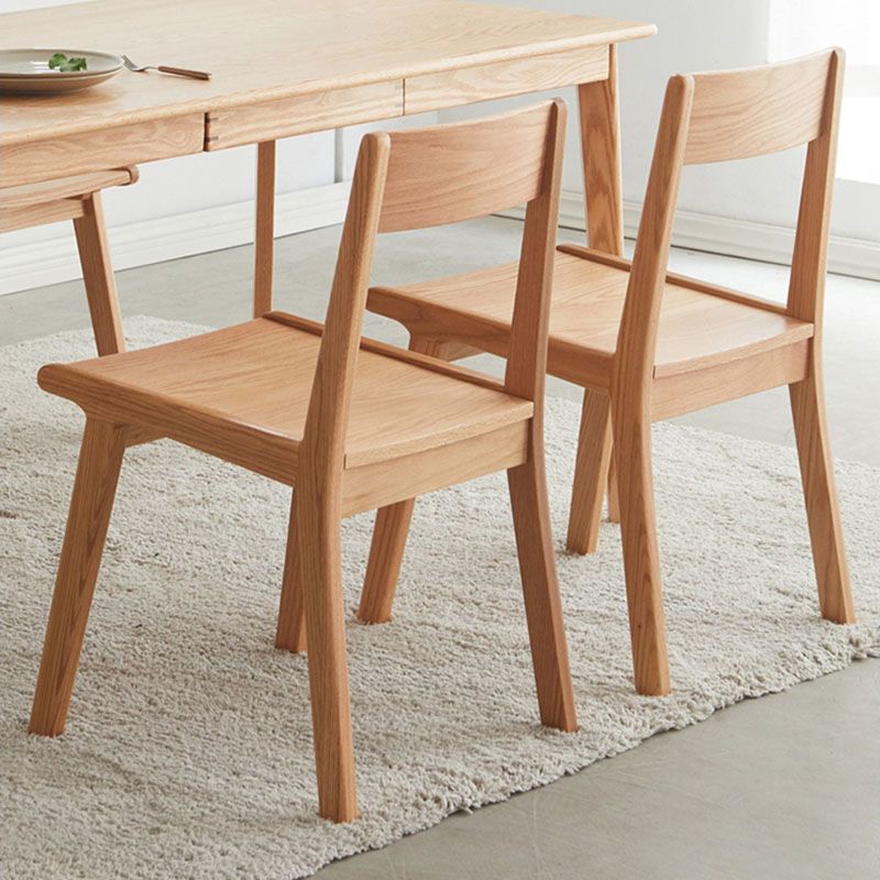 Contemporary Style Open Back Chair Dining Armless Chair with Wooden Legs for Kitchen Clearhalo ' kitchen&dining_furn' 'Dining Chairs' 'Dining Tables & Seating' 'dining_chair' 'furn' 'furn_dining_chair' 'Furniture' 'furniture_dining_chair' 'Kitchen & Dining Furniture' 'kitchen' 1200x1200_b0d952d9-c821-4b41-a1b5-5cba3f0d870d