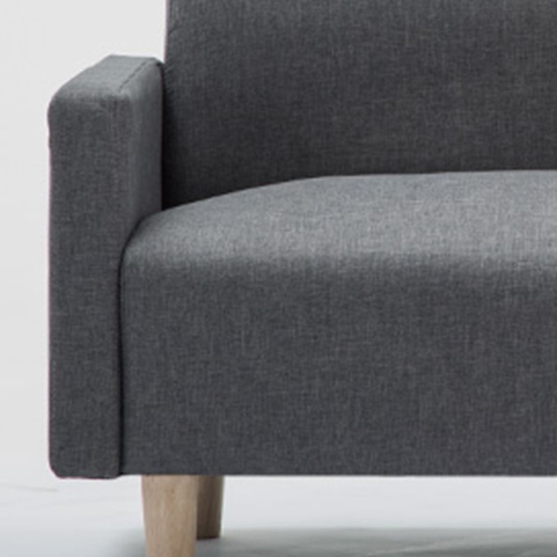 Cuero y ropa de cama Estándar, sofá de brazo cuadrado apretado