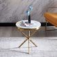 Round Stone Top Side End Table Frame Sofa Side End Table for Living Room Clearhalo 'Coffee & Accent Tables' 'End & Side Tables' 'end_side_table' 'end_side_tables' 'furn' 'furn_end_side_tables' 'Furniture' 'furniture_end_side_table' 'Living Room Furniture' 1200x1200_b0da848f-22ad-4e79-9662-c2edaef61f12