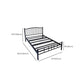 Contemporary Slat Bed Metal Black Open-Frame Bed with Custom Gold Legs Clearhalo 'Bedroom Furniture' 'Beds' 'furn' 'furn_beds' 'Furniture' 1200x1200_b0db67dc-2497-46e9-926a-e2529173fdd1