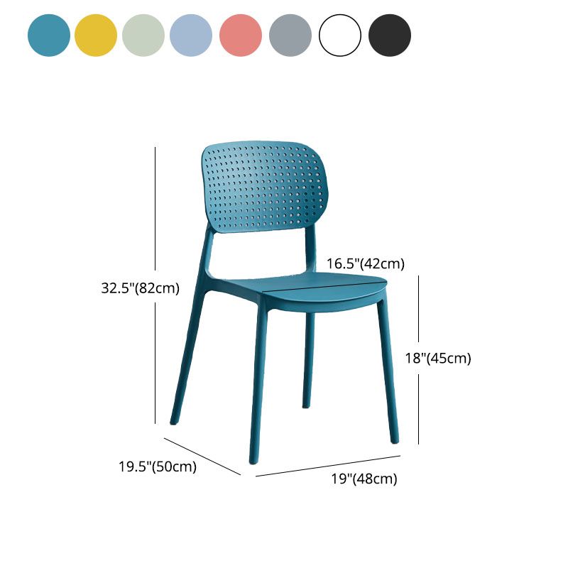 Minimalist Design Plastic Dining Armless Chair Open Back Dining Side Chairs Clearhalo 'Dining Chairs' 'Dining Tables & Seating' 'dining_chair' 'furn' 'furn_dining_chair' 'Furniture' 'furniture_dining_chair' 'Kitchen & Dining Furniture' 1200x1200_b0dbb4a9-2035-4e4b-aa3a-172c4ea35377