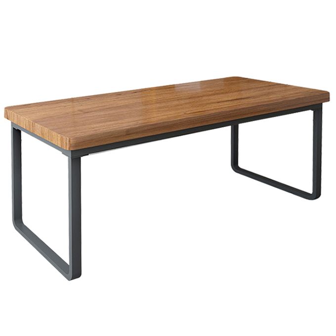 Escritorio de escritura de madera curva escritorio de oficina de trineo natural contemporáneo