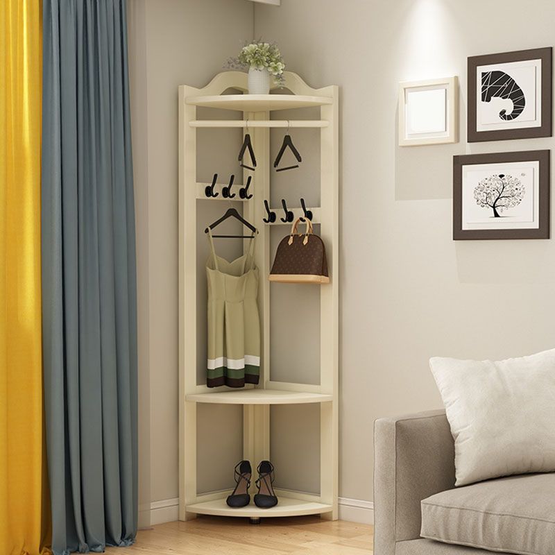 Modern Pine Wood Coat Hanger Hooks Storage Shelves Coat Rack in Living Room Clearhalo 'Entry & Mudroom Furniture' 'furn' 'furn_hall_tree_coat_racks' 'Furniture' 'Hall Trees & Coat Racks' 'hall_tree_coat_racks' 1200x1200_b0dc02c4-5163-46a5-b285-5453b1d12f9a