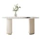 Oval Double Pedestal Modern Dining Table White Fixed Table with Sintered Stone Clearhalo ' dining_table' 'Dining Tables & Seating' 'Dining Tables' 'Furniture' 'furniture_dining_table' 'Kitchen & Dining Furniture' 'kitchen&dining_furn' 'kitchen' 'kitchen_dining_table' 1200x1200_b0e00cd8-4be1-4c3a-a7d4-487eb2fe8742
