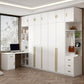 White Wooden Wardrobe Contemporary Style Wardrobe Closet with Drawer Clearhalo 'Armoires & Wardrobes' 'armoires_wardrobes' 'Bedroom Furniture' 'furn' 'furn_armoires_wardrobes' 'Furniture' 1200x1200_b0e09da7-89f3-4602-9de7-924ad8b5aca6