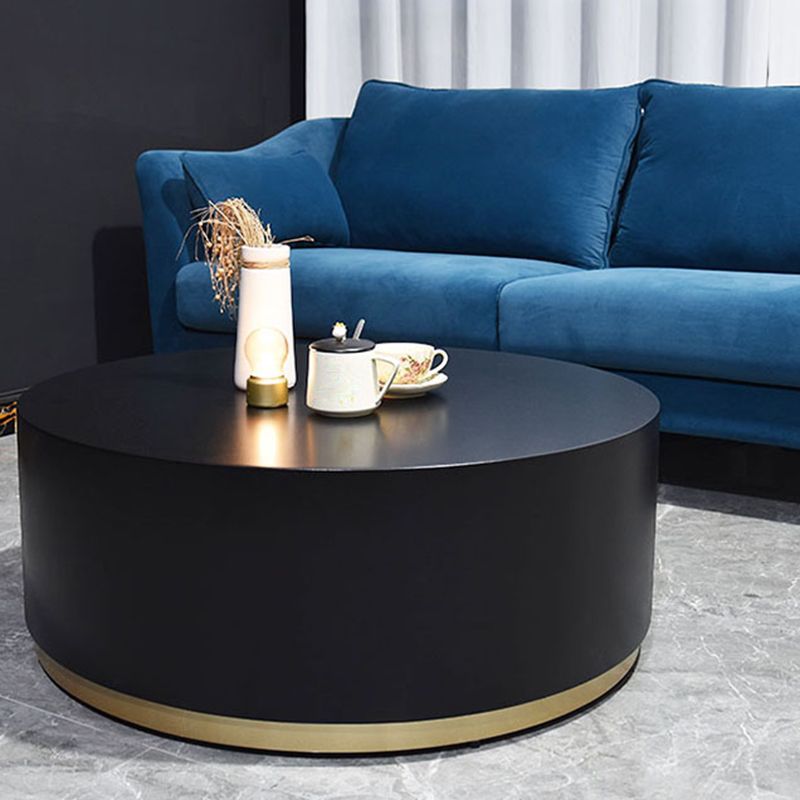 Modern Wood Coffee Table with Drawers Cocktail Table Round in Black Clearhalo 'Coffee & Accent Tables' 'Coffee Tables' 'coffee_tables' 'furn' 'furn_coffee_tables' 'Furniture' 'Living Room Furniture' 1200x1200_b0e0b301-e834-43eb-a5f8-07839f4dd1cd