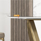 Glam-stijl eettafel stenen rechthoekige eettafel in wit