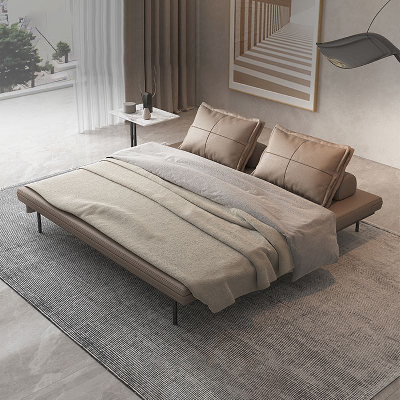 Faux Leather Sleeper Sofa Contemporary Futon Sleeper Sofa Bed Clearhalo 'furn' 'furn_futons' 'Furniture' 'Futons & Daybeds' 'Futons' 'Living Room Furniture' 1200x1200_b0e31cfb-1e23-49af-962e-29164aa26774