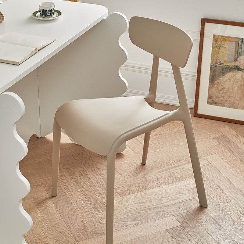 Nordic Open Back Side Chair Plastic Indoor Armless Chair for Dining Room Clearhalo 'Dining Chairs' 'Dining Tables & Seating' 'dining_chair' 'furn' 'furn_dining_chair' 'Furniture' 'Kitchen & Dining Furniture' 1200x1200_b0e3af70-fbb6-408a-8ad8-f4f1e9f04cec