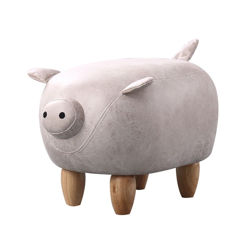 Spécialité ottomane standard contemporaine Pouf rembourré en cuir en cuir en cuir