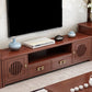 Mueble de TV de madera maciza, consola de soporte de TV abierta Simple para el hogar, estilo tradicional