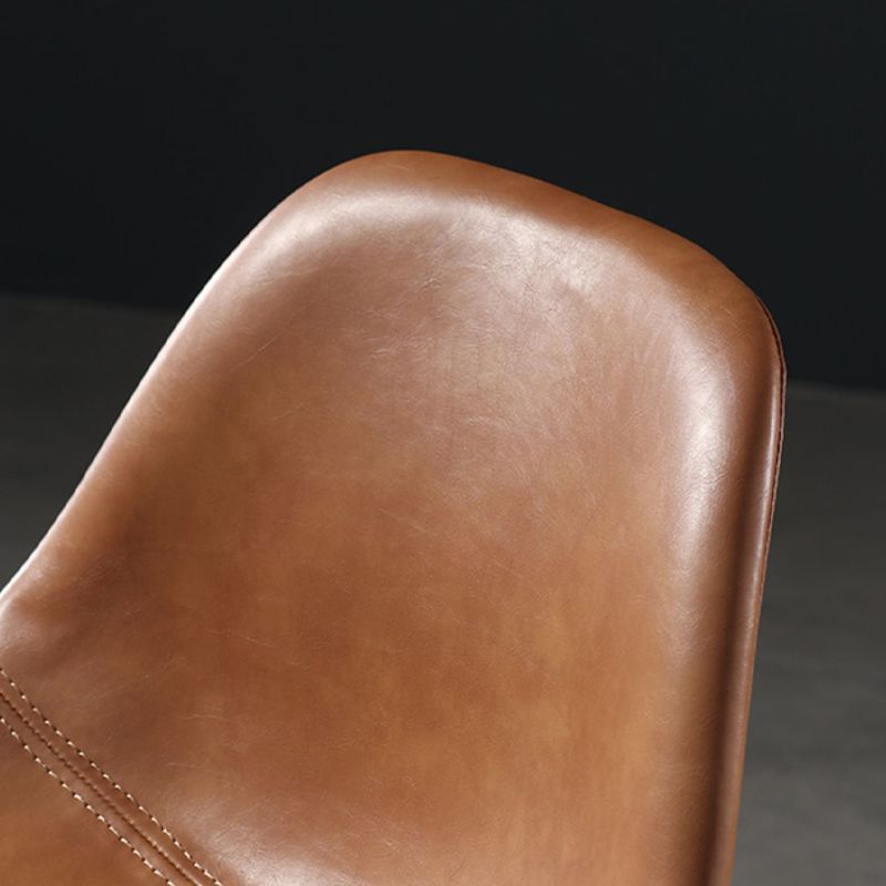 Faux Leather Dining Stools Contemporary Armless Bar Stools with Metal Base Clearhalo 'Bar Furniture' 'Bar Stools' 'bar_stools' 'furn' 'furn_bar_stools' 'Furniture' 'Kitchen & Dining Furniture' 1200x1200_b0e3ce17-dfa6-408c-8092-4e7d0913a548