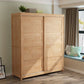Modern Style Wardrobe Cabinet Wood Clothes Rail Wardrobe Armoire with Shelves