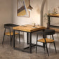 Metal Industrial Square Dining Table Pine Solid Wood Top Table with Trestle Base Clearhalo 'Dining Tables & Seating' 'Dining Tables' 'dining_table' 'furn' 'furn_dining_table' 'Furniture' 'Kitchen & Dining Furniture' 1200x1200_b0e5791e-33e1-4d0a-8a29-ea3373349f2a