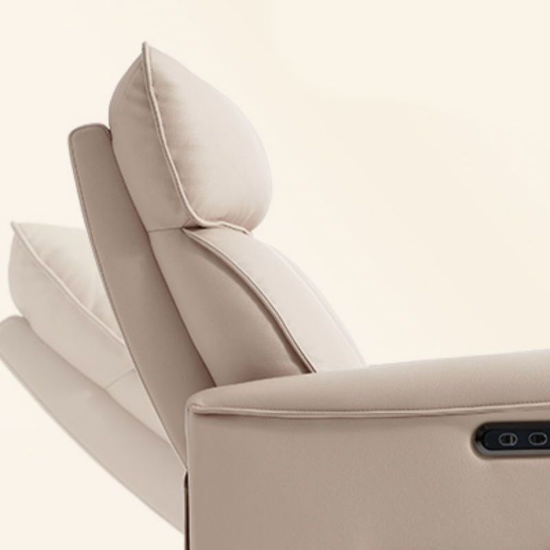 フェイクレザースタンダードリクライニングチェアパワープッシュボットンリクライニングチェア付き保管