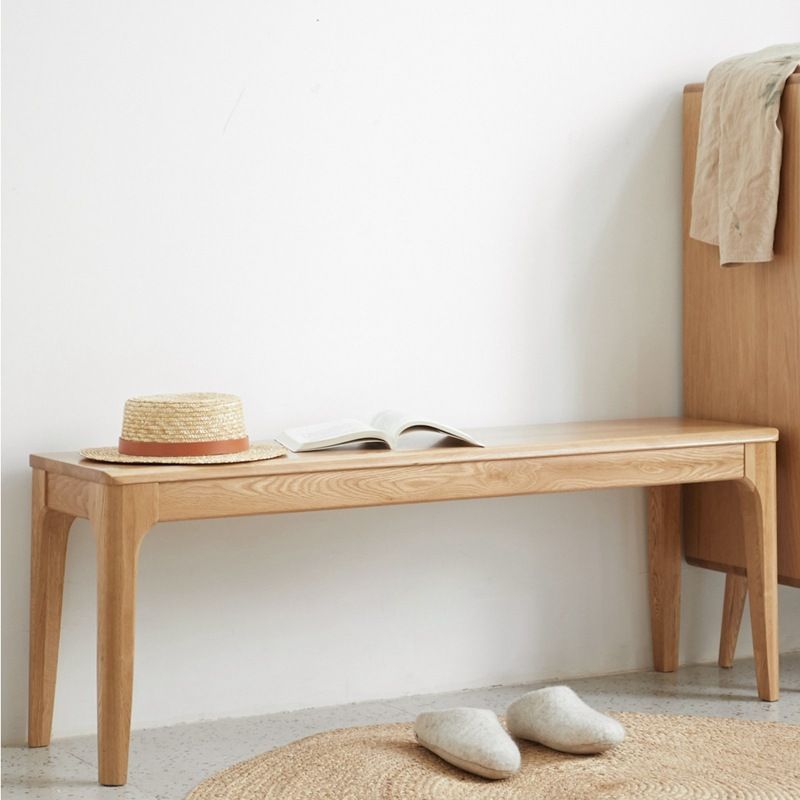 Modern Solid Wood Seating Bench 11.8" W Ottoman Bench with Legs Clearhalo 'Benches' 'Chairs & Seating' 'furn' 'furn_benches' 'Furniture' 'Living Room Furniture' 1200x1200_b0e730c4-f84d-4910-8809-7ce700ef9123