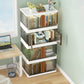 Urban Plastic/Acrylic Shelf Bookcase Folding Bookshelf with Doors