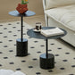 Black End Slide Table Round Living Room Pedestal Marble Corner Table Clearhalo 'Coffee & Accent Tables' 'End & Side Tables' 'end_side_tables' 'furn' 'furn_end_side_tables' 'Furniture' 'Living Room Furniture' 1200x1200_b0e898d9-132f-435f-9c59-cb5ade4d87bf