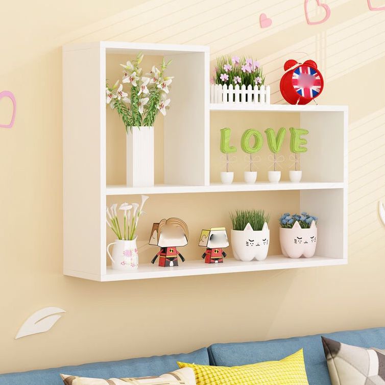 Modern Floating Book Shelf Wall Mounted Manufactured Wood Bookcase Clearhalo 'Bookcases' 'furn' 'furn_bookcases' 'Furniture' 'Office Furniture' 1200x1200_b0e9157a-5351-428e-a10a-a74038fff790