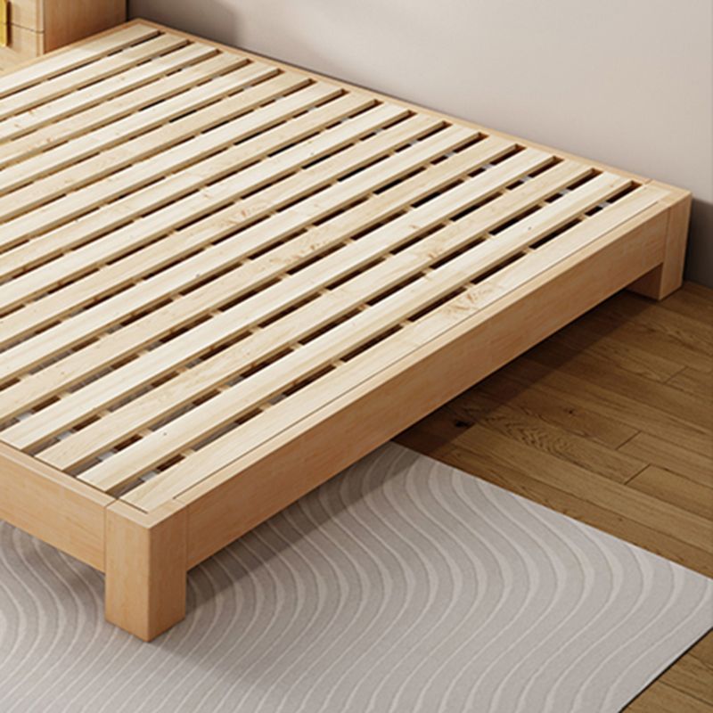 Scandinavian 9.84 " Tall Solid Color Wooden Platform Bed Frame Clearhalo 'Bedroom Furniture' 'Beds' 'furn' 'furn_beds' 'Furniture' 1200x1200_b0e943d2-b5c7-48cc-a68c-221796a0d518