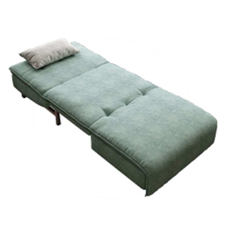 Green Armless Sofa Futon Foldable Pillow Included Futon Sofa Bed