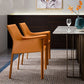 Contemporary Dining Arm Chair 23'' Wide Solid Back Chair with Stainless Steel Legs Clearhalo ' kitchen&dining_furn' 'Dining Chairs' 'Dining Tables & Seating' 'dining_chair' 'Furniture' 'furniture_dining_chair' 'Kitchen & Dining Furniture' 'kitchen' 1200x1200_b0eb5efd-1bf0-4242-81cc-d56c9e9c7cdf
