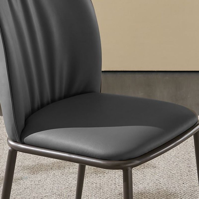 Zeitgenössischer Esszimmerstuhl, armlose Esszimmerstühle mit Metallbeinen für die Küche