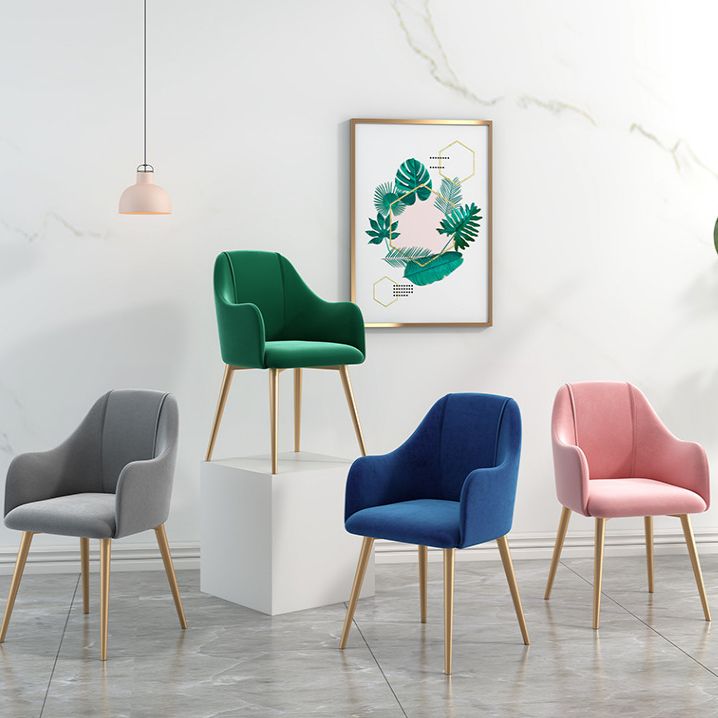 Scandinavian Style Metal Dining Chair Coffee Shop Casual Wingback Chair Clearhalo ' kitchen&dining_furn' 'Dining Chairs' 'Dining Tables & Seating' 'dining_chair' 'furn' 'furn_dining_chair' 'Furniture' 'furniture_dining_chair' 'Kitchen & Dining Furniture' 'kitchen' 1200x1200_b0ec878b-29ce-4fe4-aec2-bf38fc316b48