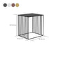 Contemporary Glass Top Frame Square Bedside Accent Side Table