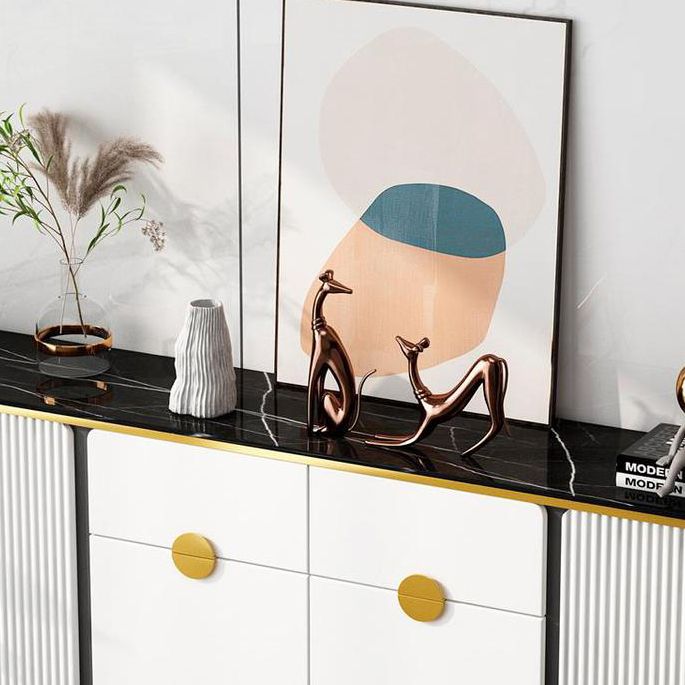 Sideboard Glam Sideboard in legno con porta e cassetto per soggiorno