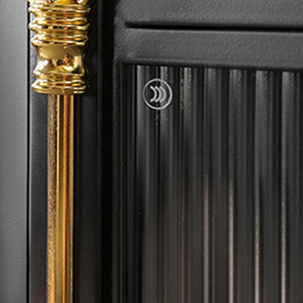 Porte di vetro industriale Curio Armadietto Armadietto di stoccaggio in metallo con gambe per soggiorno