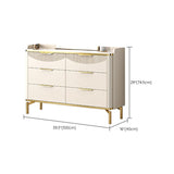 Glam Stone 16"Wide Storage Chest Bedroom Chest in White with Drawers