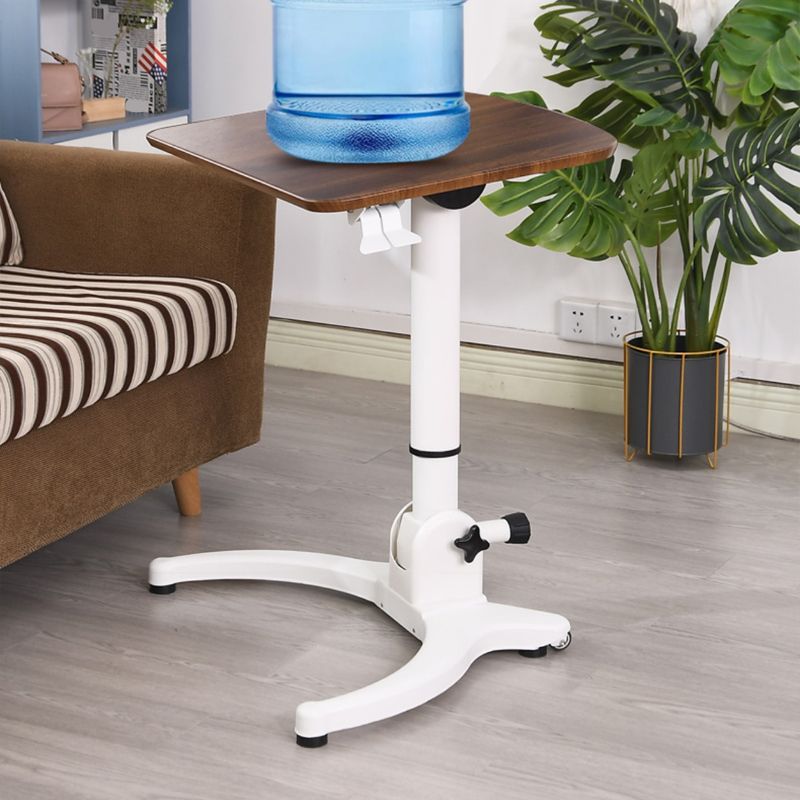 Escritorio de escritura de madera de la mesa de laptop de forma rectangular en forma de naturaleza en natural/blanco/marrón