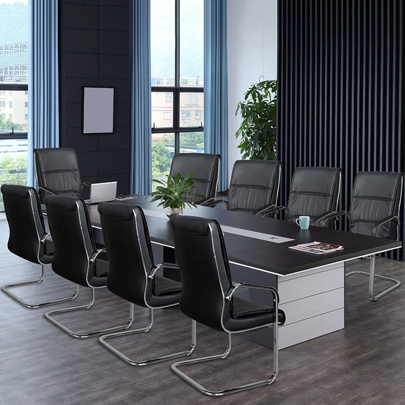 Moderne mid-back bureaustoelstoel Geen wielen gestoffeerde tankstoel