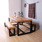 Industrial Style 1/2/3/4 Pieces Dinette Set Solid Wood Table and Bench Set Clearhalo 'Dining Room Sets' 'Dining Tables & Seating' 'dining_room_set' 'furn' 'furn_dining_room_set' 'Furniture' 'furniture_dining_room_set' 'Kitchen & Dining Furniture' 'kitchen&dining_furn' 'kitchen' 1200x1200_b0f4d357-7438-466e-9570-cc3ec35aa854