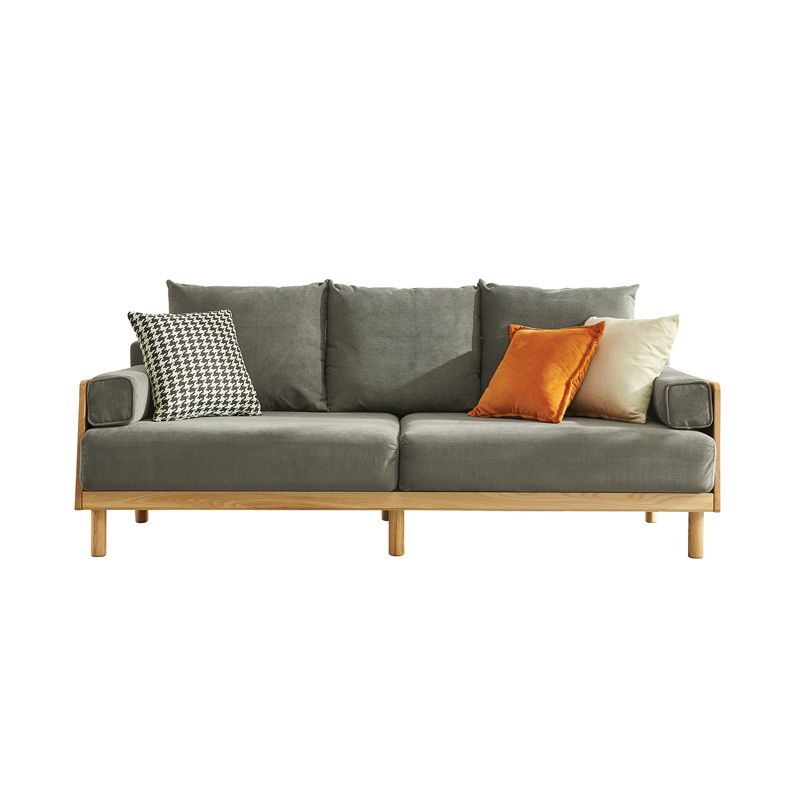 Recessed Arm Sofa Living Room Pillow Back Couch with Solid Wood Frame Clearhalo 'furn' 'furn_sofas' 'Furniture' 'furniture_sofas' 'Living Room Furniture' 'Sofa' 'sofas' 1200x1200_b0f4f769-21ed-4daf-b0a2-d928140067de