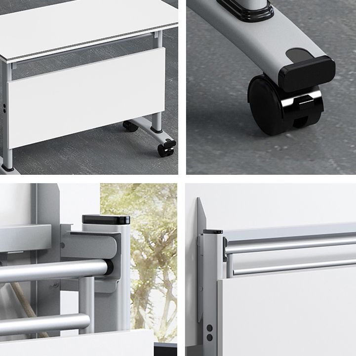 Rectangular Writing Desk Metal Base with Caster Wheel Desk for Office Clearhalo 'Furniture' 'furniture_office_desk' 'Office Desks' 'Office Furniture' 'office_desk' 1200x1200_b0f5790f-0dd2-40c6-b697-35c3ddc49c2a