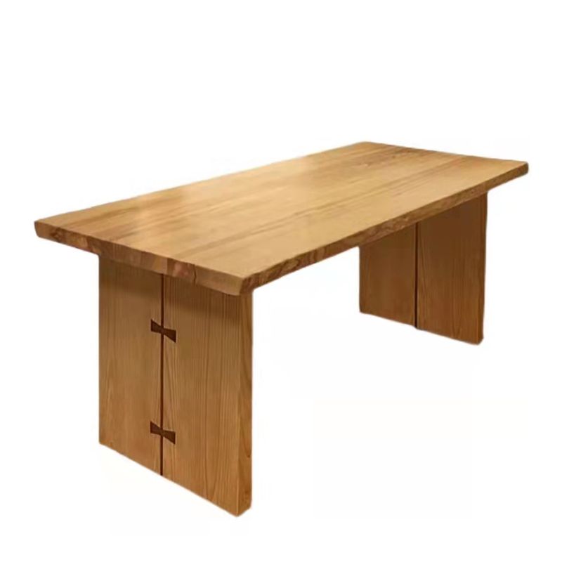 Modern Solid Wood Table for Restaurant Rectangle Table with Double Pedestal Clearhalo ' dining_table' 'Dining Tables & Seating' 'Dining Tables' 'furn' 'furn_dining_table' 'Furniture' 'furniture_dining_table' 'Kitchen & Dining Furniture' 'kitchen&dining_furn' 'kitchen' 'kitchen_dining_table' 1200x1200_b0f5d736-56d0-4298-b8ab-7d0cdcb7b0d4