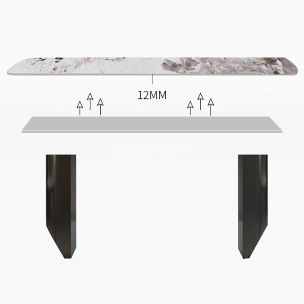 Modern Sintered Stone Top Dining Set Rectangle 1/2/3/4/5/7 Pieces Dining Room Table Set Clearhalo 'Dining Room Sets' 'Dining Tables & Seating' 'dining_room_set' 'furn' 'furn_dining_room_set' 'Furniture' 'furniture_dining_room_set' 'Kitchen & Dining Furniture' 1200x1200_b0f69bde-1ec4-4306-bee3-c81eb2861d0f
