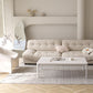 Mesa de centro Modernism Sate Top Mesa de cóctel rectangular de 4 patas en blanco
