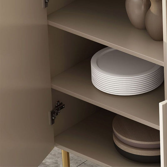 TABELLA SIGHTONDA BIANCA MODERNO 33.5 "ALTATO CUFFET con archiviazione dei cassetti