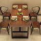 Solid Wood Industrial Dining Table Brown Dinette Table with Metal Frame Clearhalo 'Dining Tables & Seating' 'Dining Tables' 'dining_table' 'furn' 'furn_dining_table' 'Furniture' 'Kitchen & Dining Furniture' 1200x1200_b0f7fc7d-7b2e-4502-b515-c3cc2f25a766