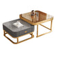 Ensemble de table basse carrée Frame Ensemble de table basse gigogne Glam avec tiroir