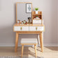 Scandinavian Solid Wood Make-up Vanity 3 Drawer Vanity Dressing Table