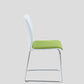Silla de escritorio contemporánea de 18" de ancho, color blanco, sin ruedas, silla de oficina