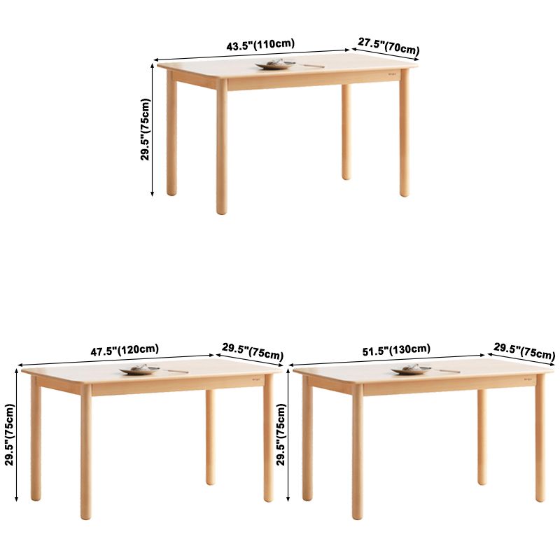 Rectangle Wooden Dining Table Modern Beech Table in Nature with 4 Legs Clearhalo ' dining_table' 'Dining Tables & Seating' 'Dining Tables' 'furn' 'furn_dining_table' 'Furniture' 'furniture_dining_table' 'Kitchen & Dining Furniture' 'kitchen&dining_furn' 'kitchen' 'kitchen_dining_table' 1200x1200_b0fc75a2-fa40-4293-bca0-37ea9d44dffa